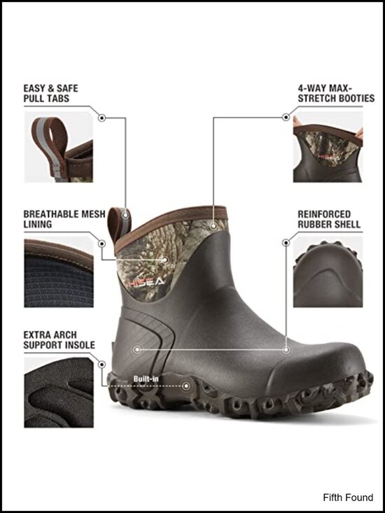 Men\'s Rain Boots Ankle High Waterproof Rubber Garden Work Boots main image 4